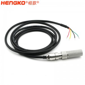 工業(yè)帶法蘭盤濕度溫度探頭 高靈敏防水用于糧倉藥倉溫濕度傳感器