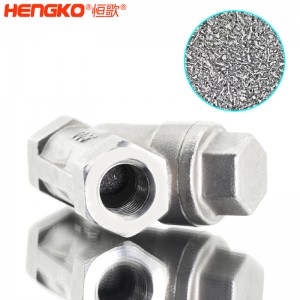 恒歌定制316L粉末燒結(jié)不銹鋼Y型過濾器耐腐蝕易清洗，用于化工行業(yè)