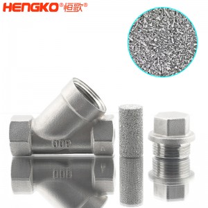 恒歌定制316L粉末燒結(jié)不銹鋼Y型過濾器耐腐蝕易清洗，用于化工行業(yè)
