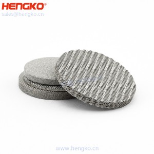 濾芯廠家不銹鋼316燒結(jié)網(wǎng)過濾片呼吸金屬孔隙均勻透氣，水處理過濾用