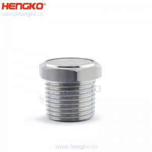 恒歌生產(chǎn)絲網(wǎng)燒結(jié)316不銹鋼平頭消聲器，消音耐用不銹鋼氣動(dòng)過濾元件